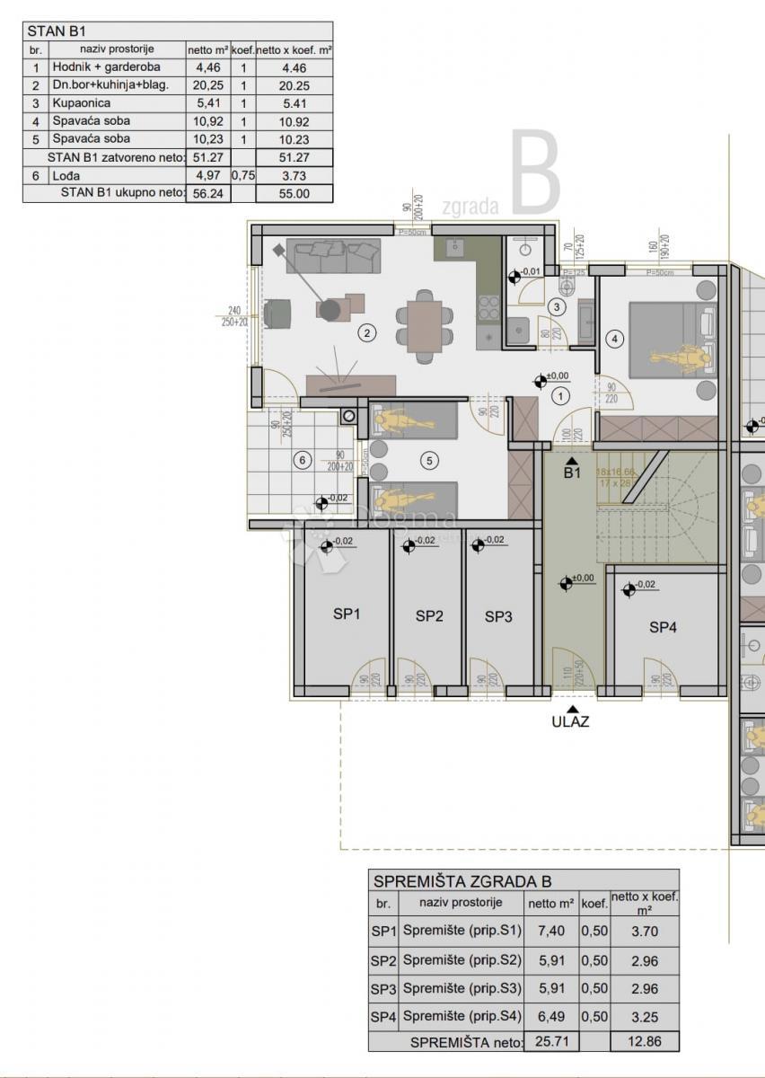 Stanovanje Valdebek, Pula, 78,99m2