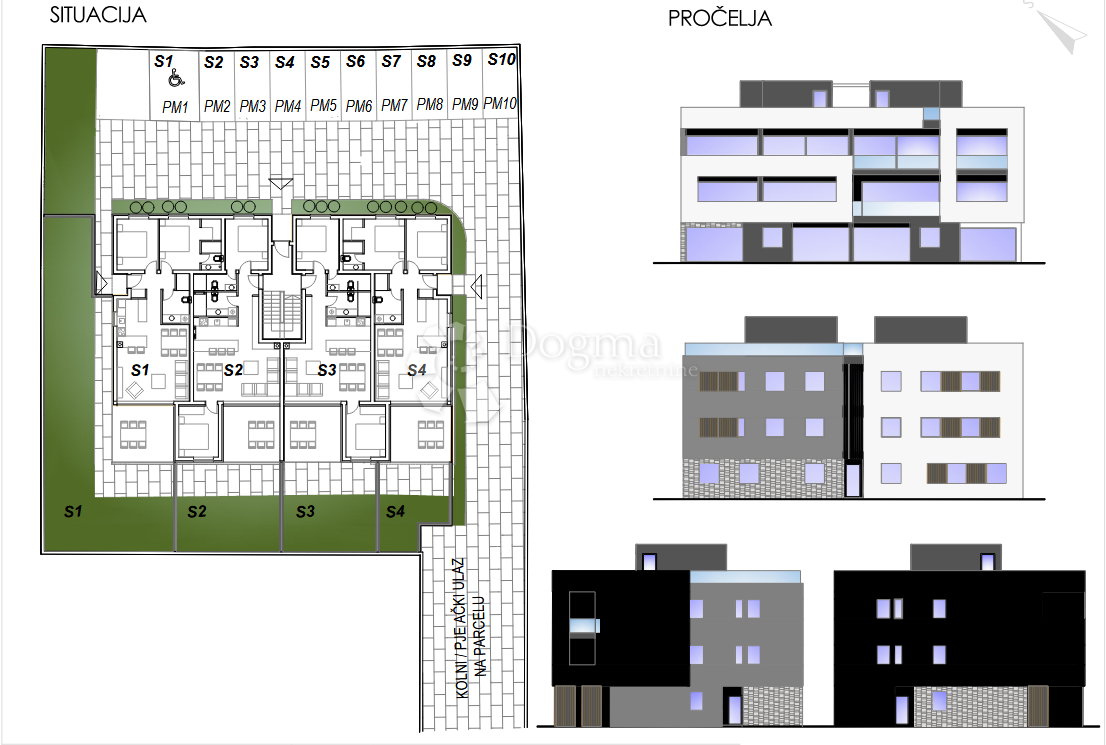 Novogradnja Privlaka – pritličje z ložo, 120 m od morja