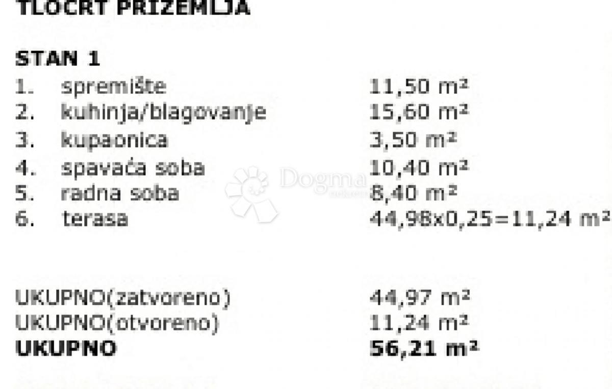 Stanovanje Rukavac, Vis, 56,21m2