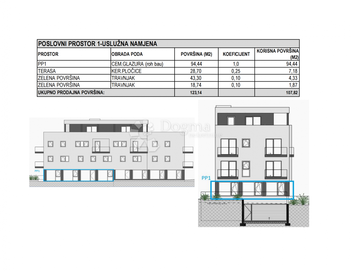 Poslovni prostor Grad, Split, 107,82m2