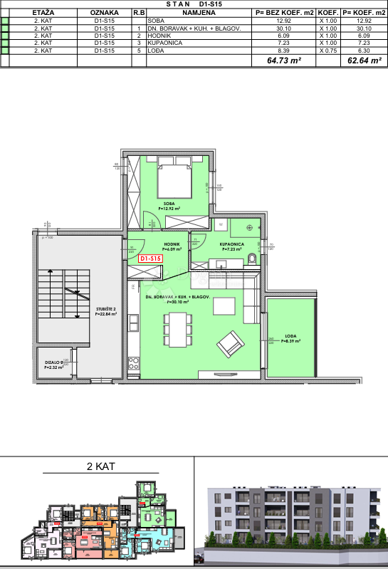 Stanovanje Omiš, 80,52m2