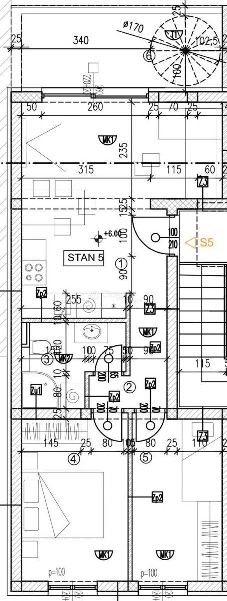 Stanovanje Okrug Gornji, Okrug, 61,02m2