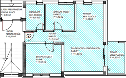 Stupnik S2 dvosobno stanovanje v pritličju z vrtom