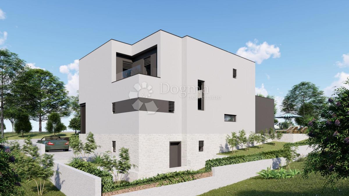 Hiša z bazenom v fazi roch bau v bližini Barbana