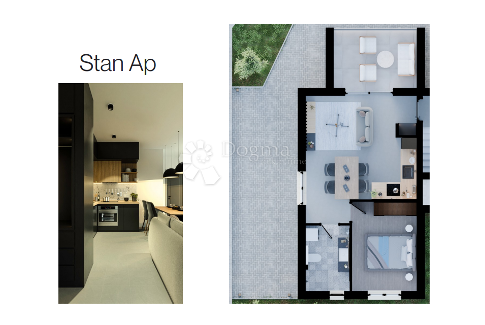 ROGOZNICA - APARTMA V PRITLIČJU NOVOGRADNJE