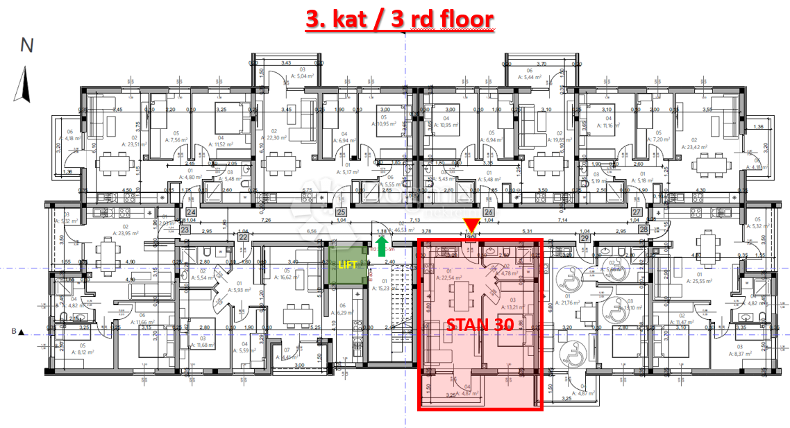 Stanovanje Monvidal, Pula, 54,96m2