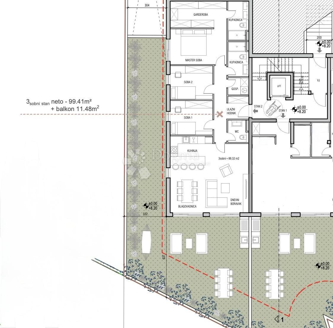 Stanovanje Stobreč, Split - Okolica, 99,41m2