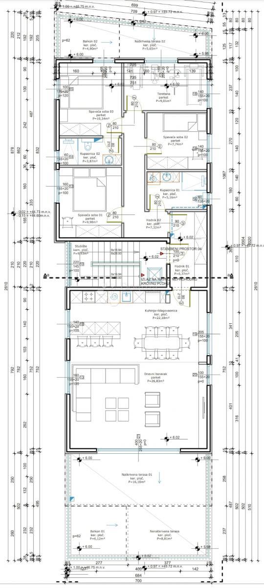 Stanovanje Kaštel Sućurac, Kaštela, 108,80m2