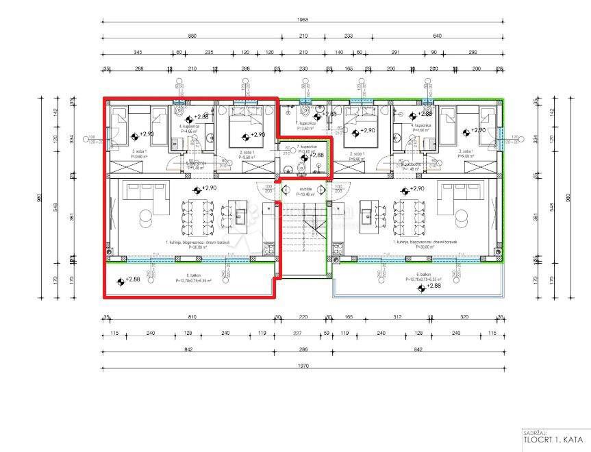 Stanovanje Umag, 63m2