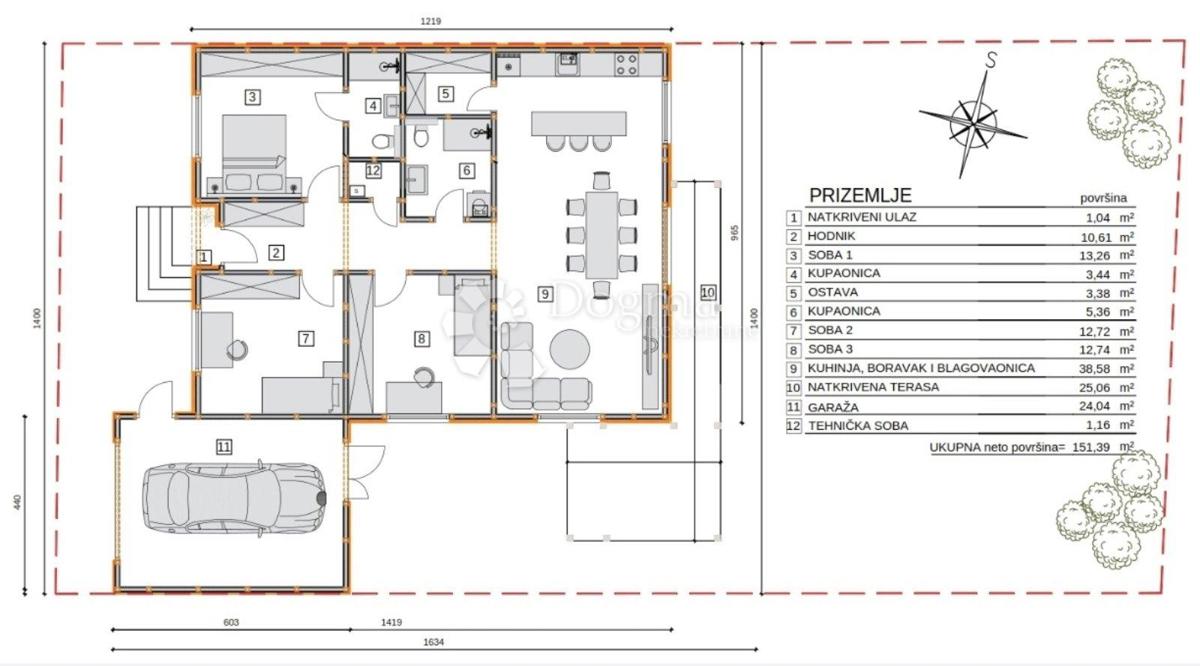 Hiša Rakitovica, Donji Miholjac, 151,39m2