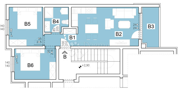 Stanovanje Šijana, Pula, 54,57m2