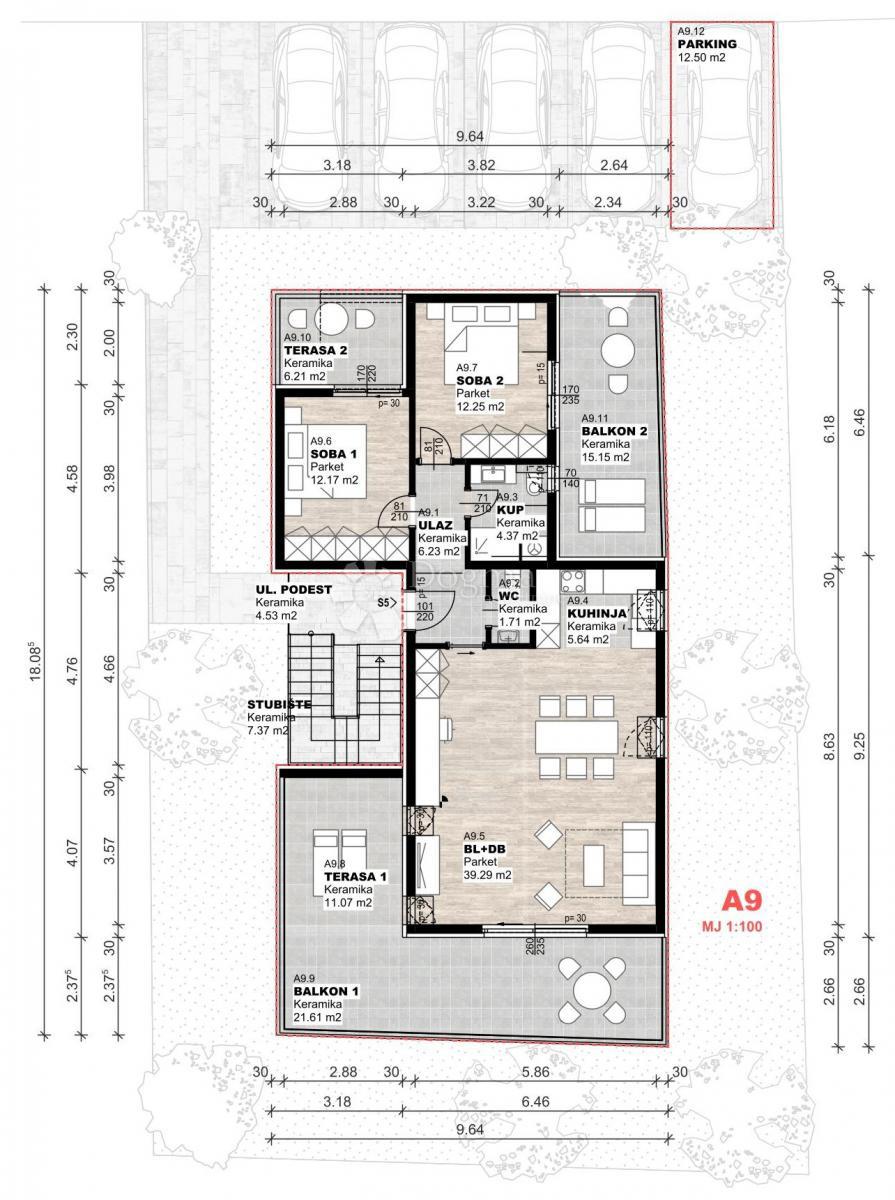 Stanovanje Povljana, 55,22m2