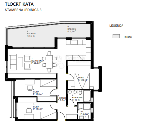 Stanovanje Centar, Varaždin, 86,30m2