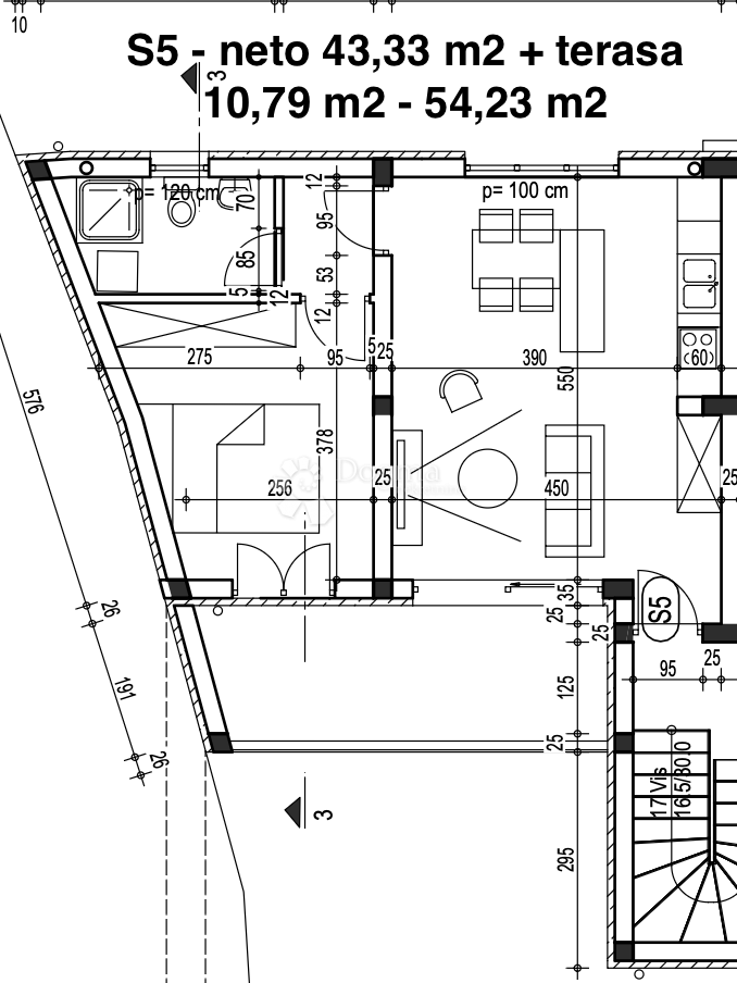 Stanovanje Ližnjan, 54m2