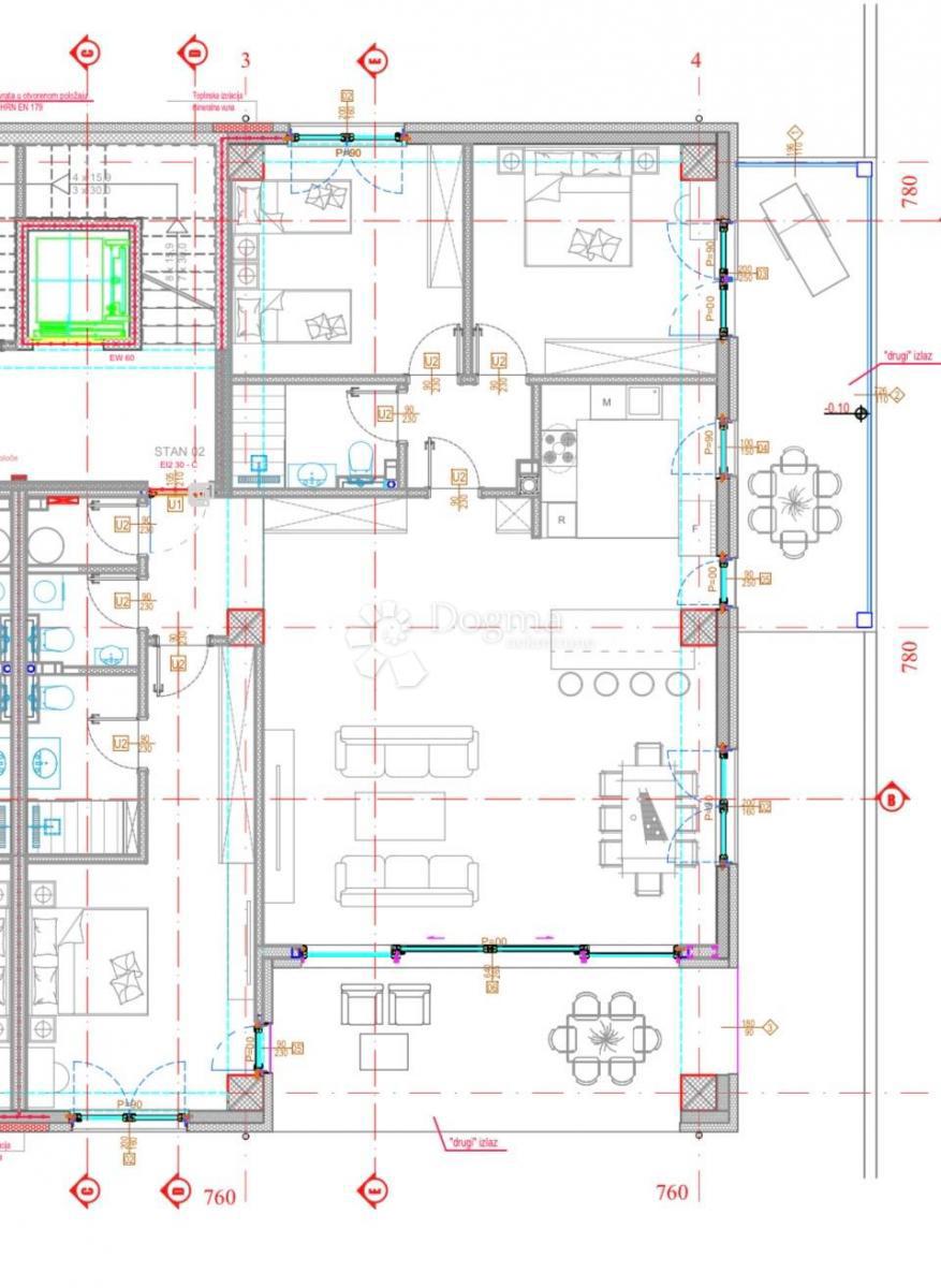 Stanovanje Zambratija, Umag, 134,70m2
