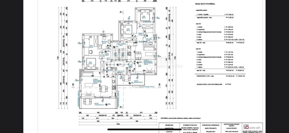 Stanovanje Meterize, Šibenik, 63,83m2
