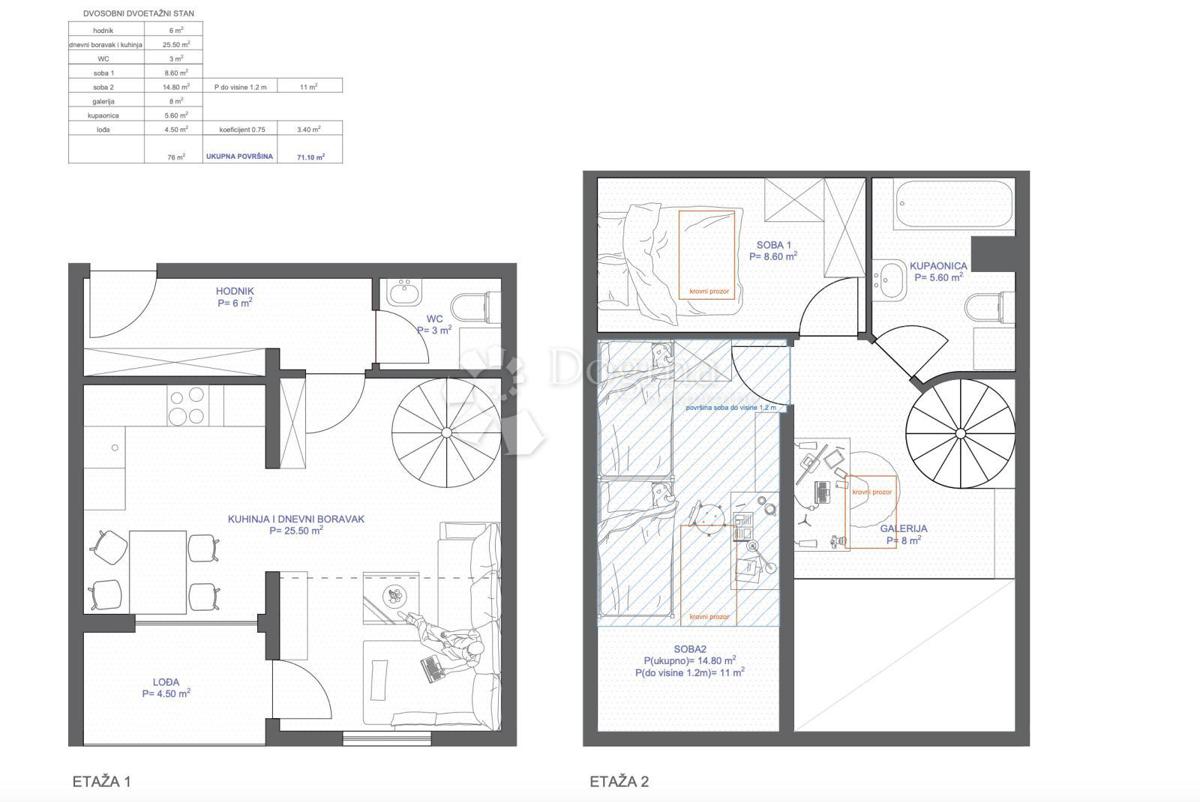 Stanovanje Makarska, 71m2