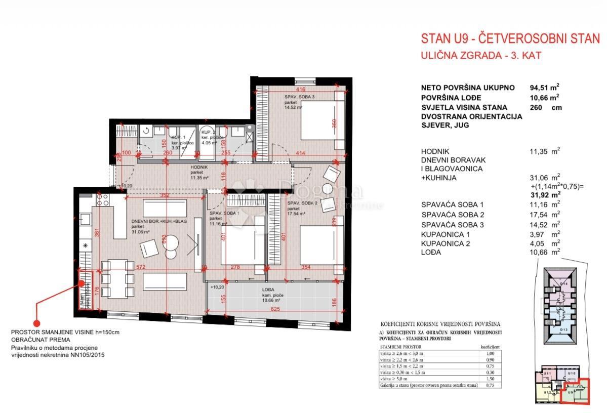 Stanovanje Laščina, Maksimir, 102,86m2