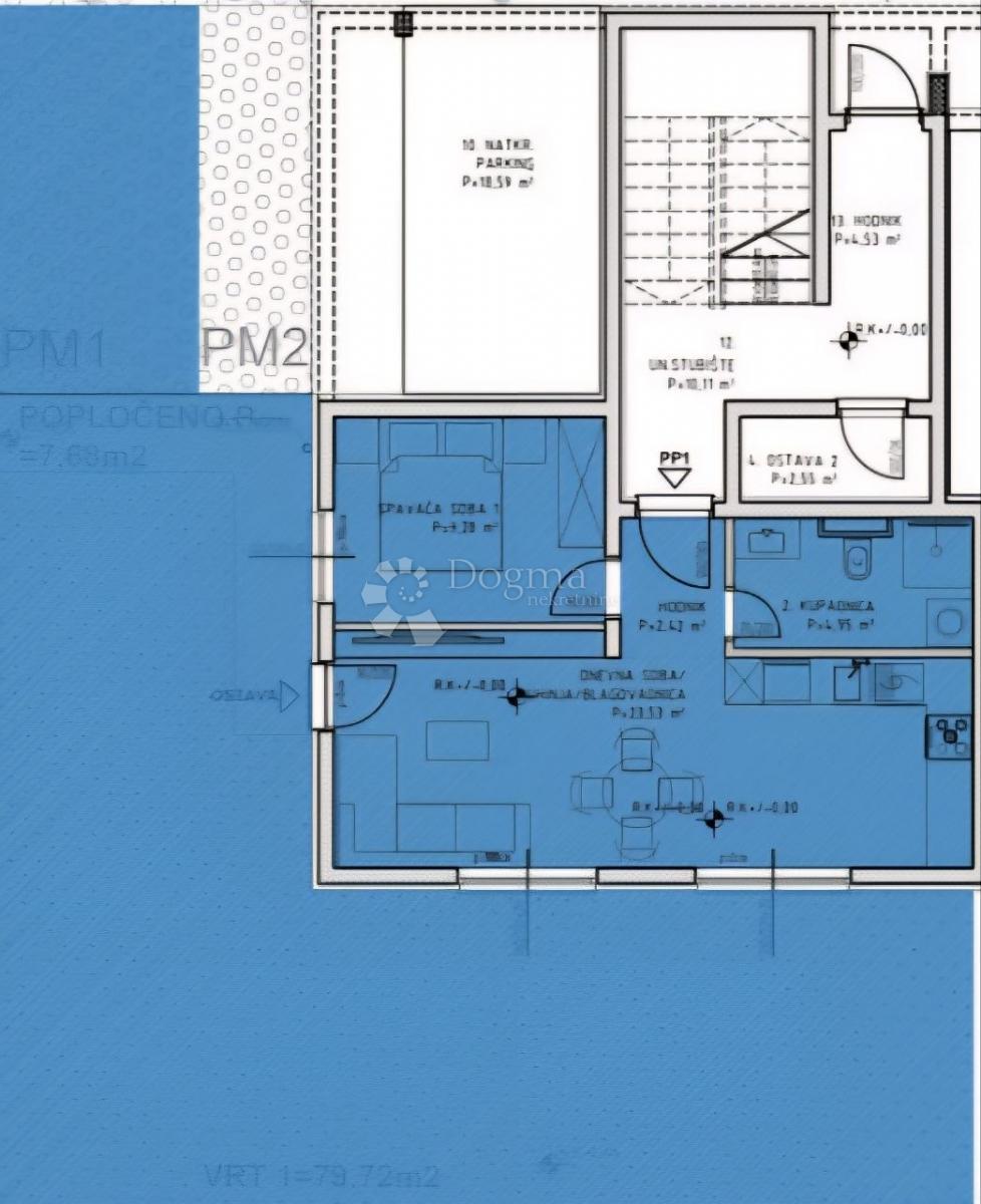 Stanovanje Kaštel Stari, Kaštela, 52m2