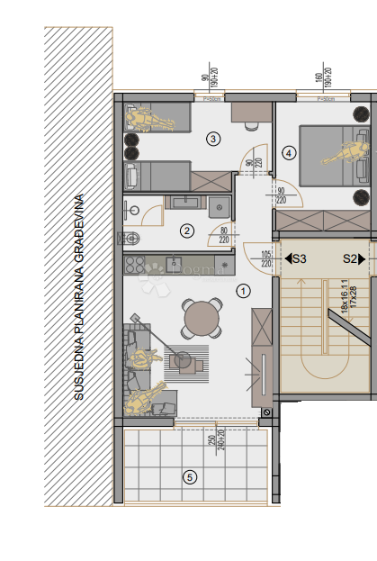 Stanovanje Centar, Pula, 77,88m2