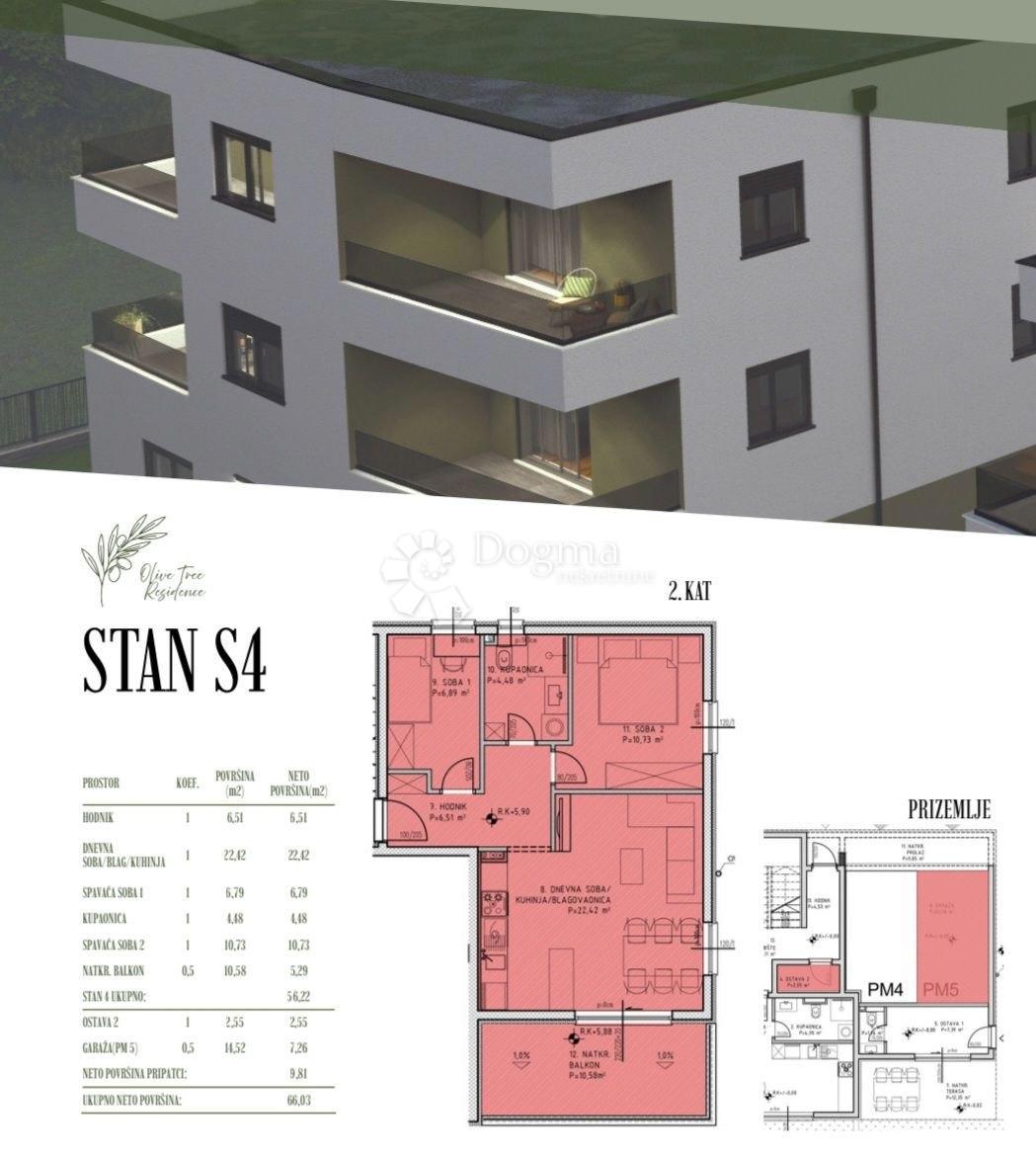 Stanovanje Kaštel Stari, Kaštela, 66m2