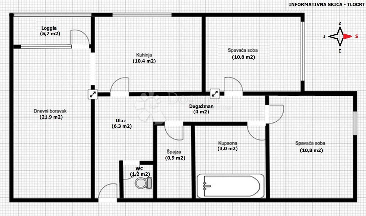 Stanovanje Prečko, Trešnjevka - Jug, 75m2