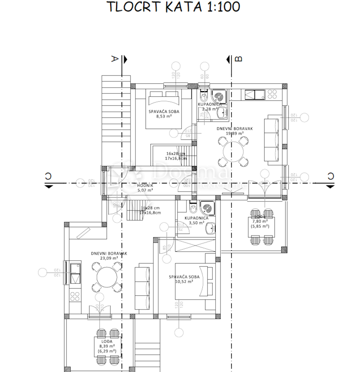 Apartma Jezera, Tisno, 38,73m2