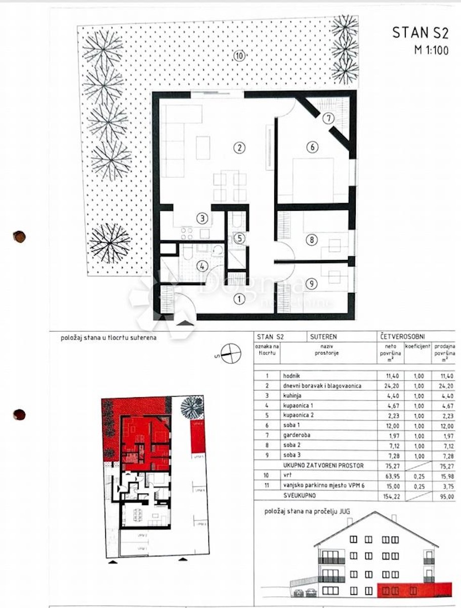 Stanovanje Brestje, Sesvete, 65,27m2