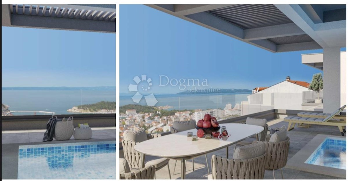 Ekskluzivni Penthouse s bazenom in pogledom na morje - MAKARSKA, 170,18m2