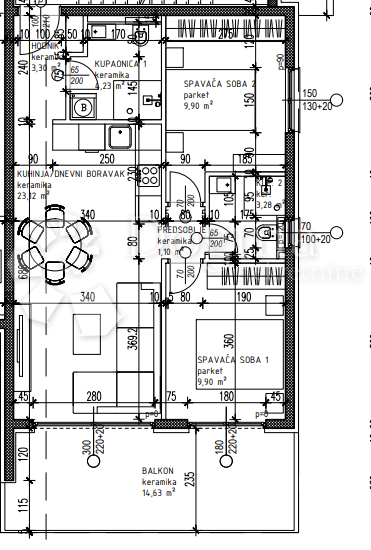 Stanovanje Okrug Gornji, Okrug, 107,30m2