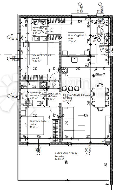 Stanovanje Okrug Gornji, Okrug, 107,30m2