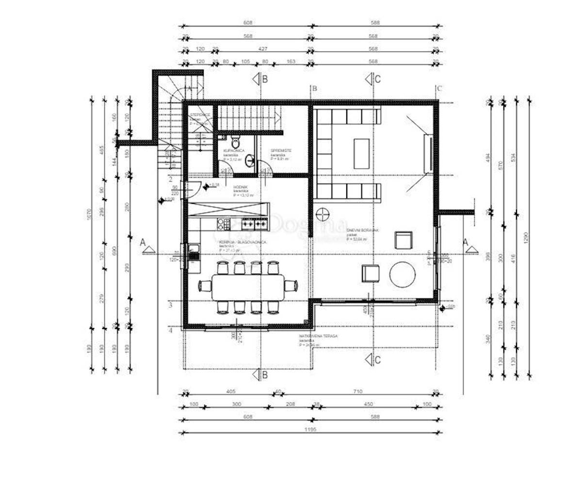 Hiša Duće, Dugi Rat, 540m2