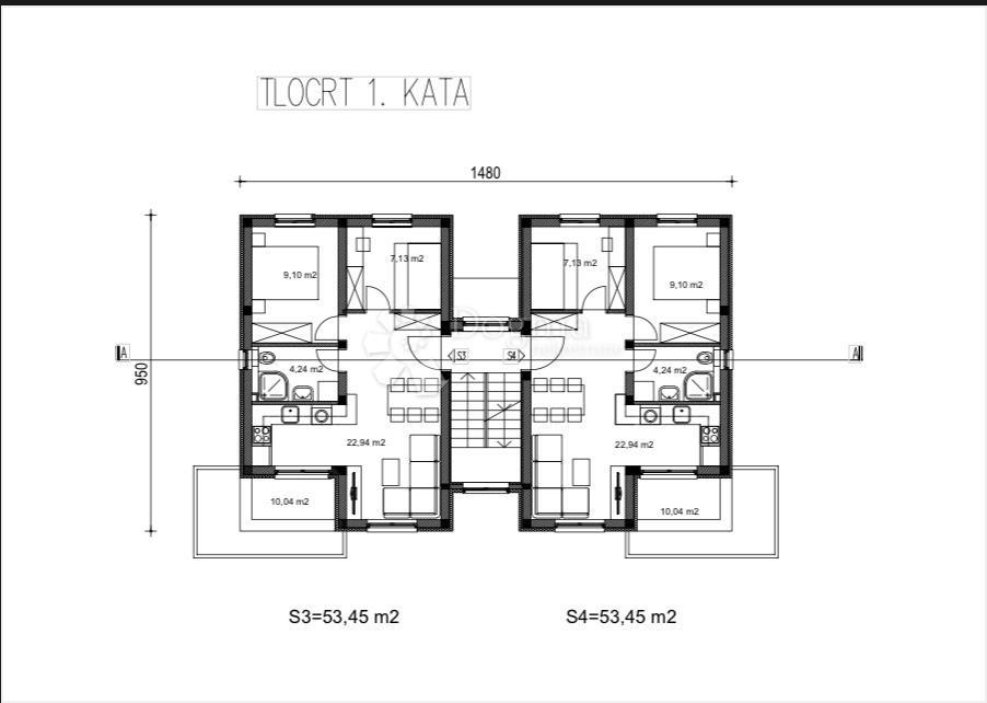 Stanovanje Seget Donji, Seget, 47,68m2