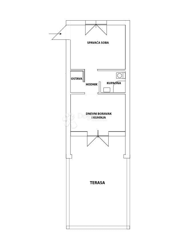 Privlaka: Sončen apartma 50m od morja, 31m²