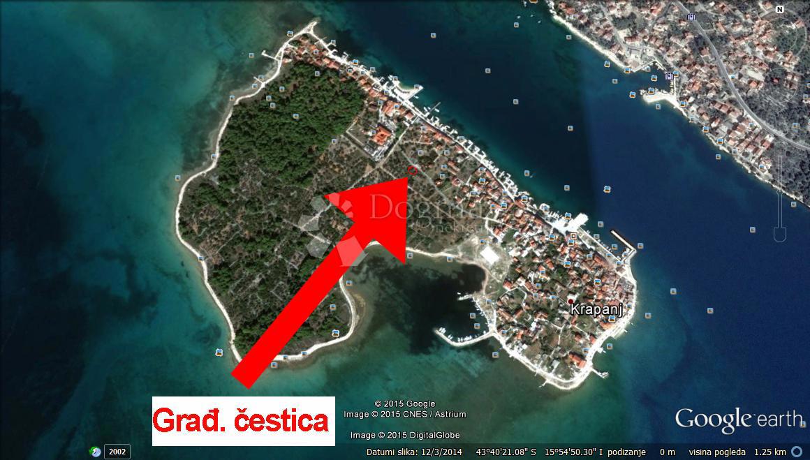 Zazidljivo zemljišče Krapanj, Šibenik - Okolica, 406m2