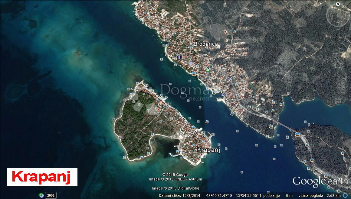 Zazidljivo zemljišče Krapanj, Šibenik - Okolica, 406m2