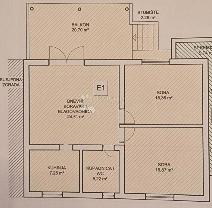 Apartma Sabunike, Privlaka, 89,42m2