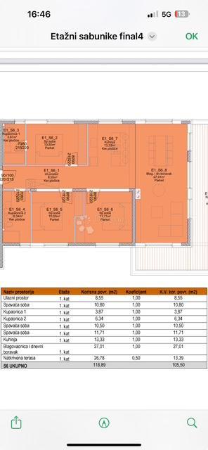 Stanovanje Sabunike, Privlaka, 110m2