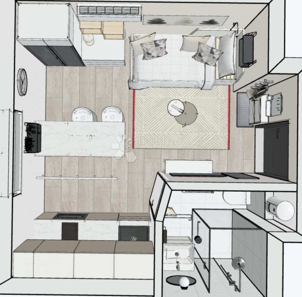 Stanovanje Trešnjevka, Trešnjevka - Sjever, 16,80m2