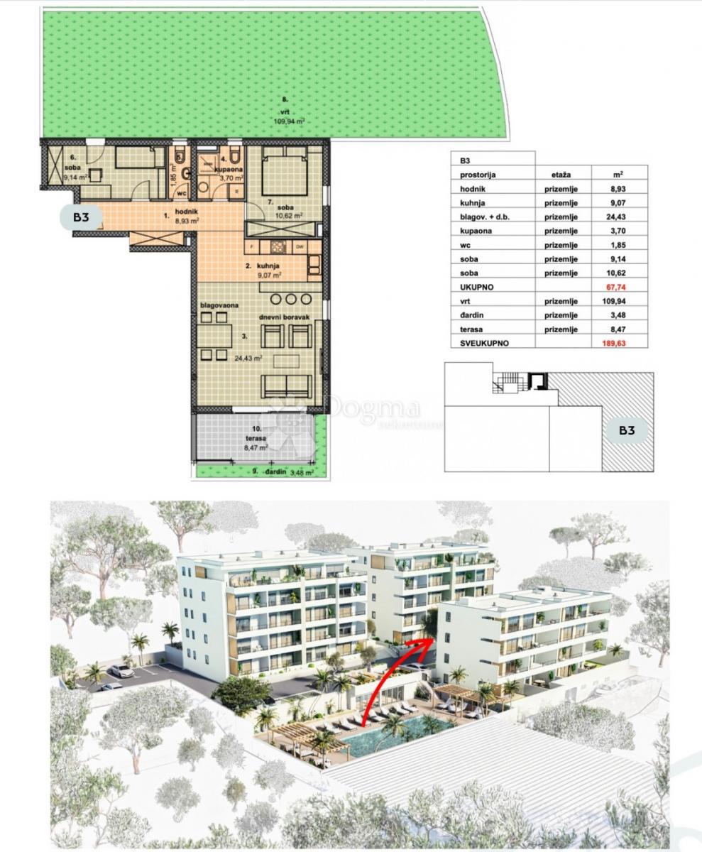 Stanovanje Makarska, 69,70m2