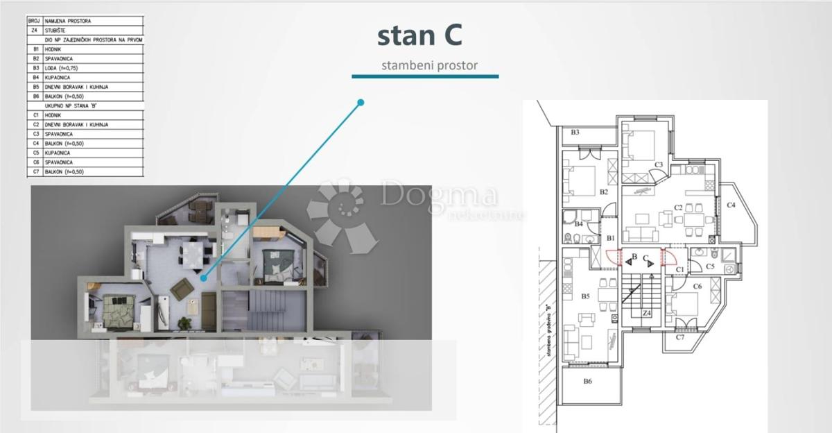 Stanovanje Štinjan, Pula, 60m2