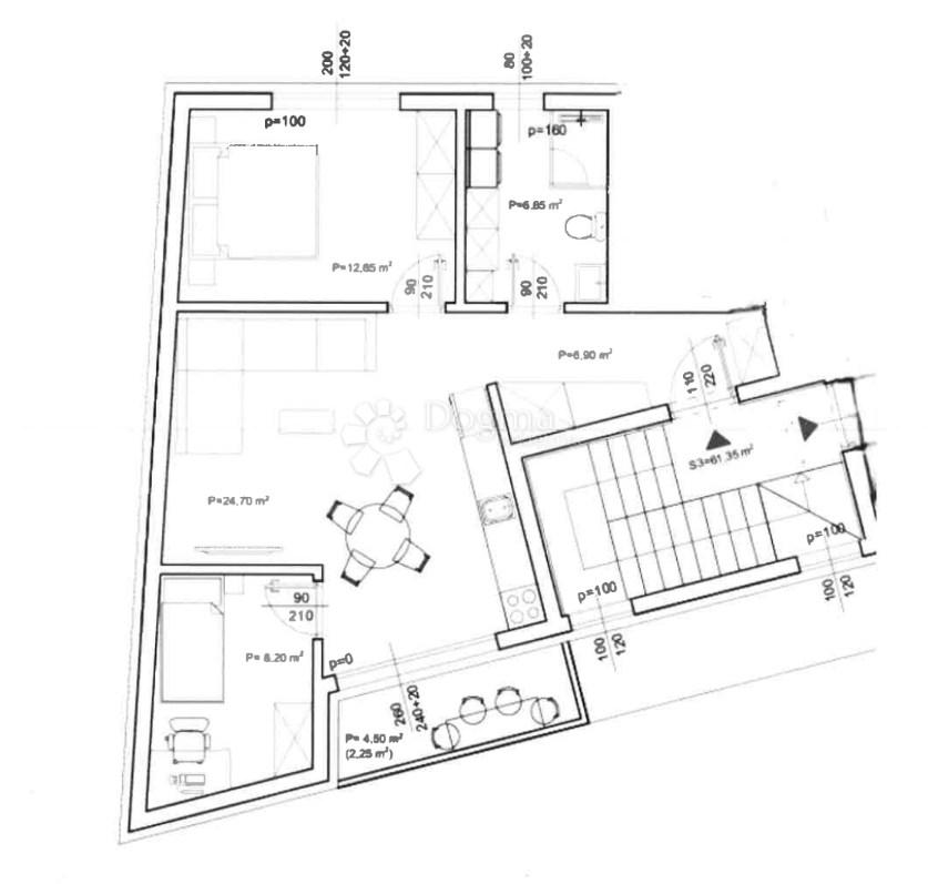 Stanovanje Bronx, Varaždin, 59,70m2