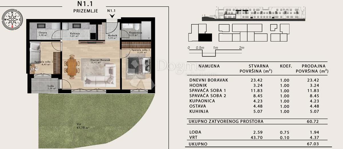 Stanovanje Sveta Klara, Novi Zagreb - Zapad, 48,28m2