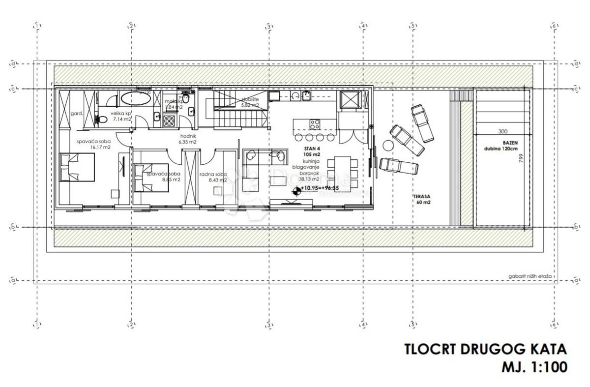 Stanovanje Bili brig, Zadar, 101m2