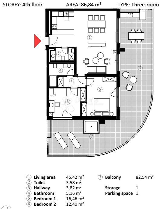 Stanovanje Umag, 66,90m2
