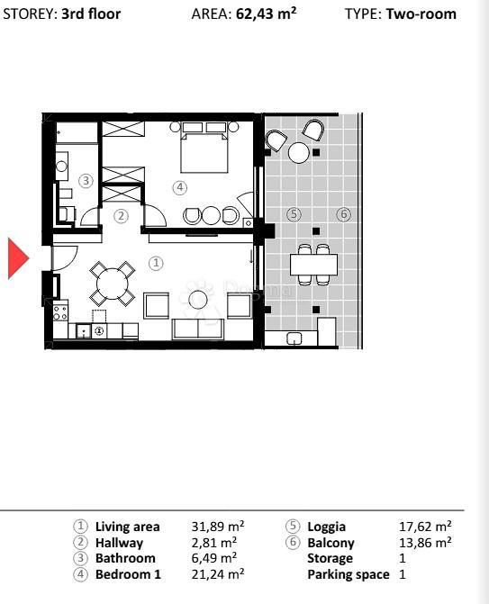 Stanovanje Umag, 66,90m2