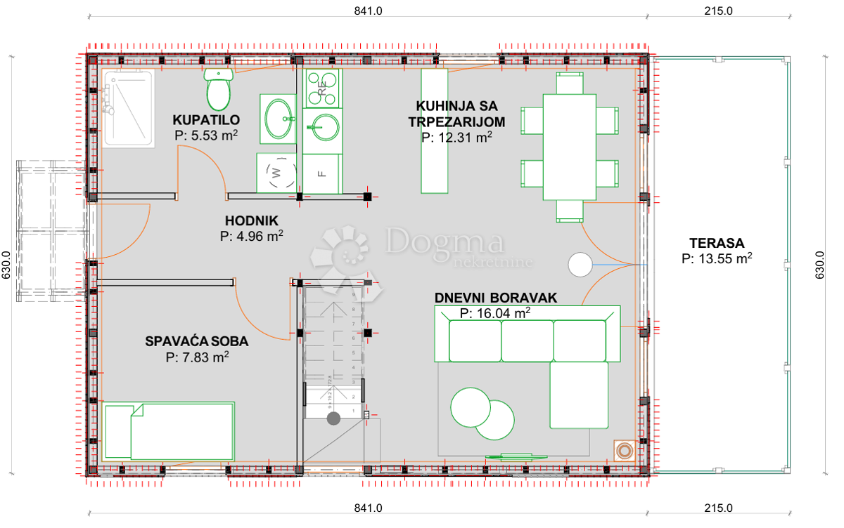 Hiša Novi Centar, Karlovac, 88,93m2