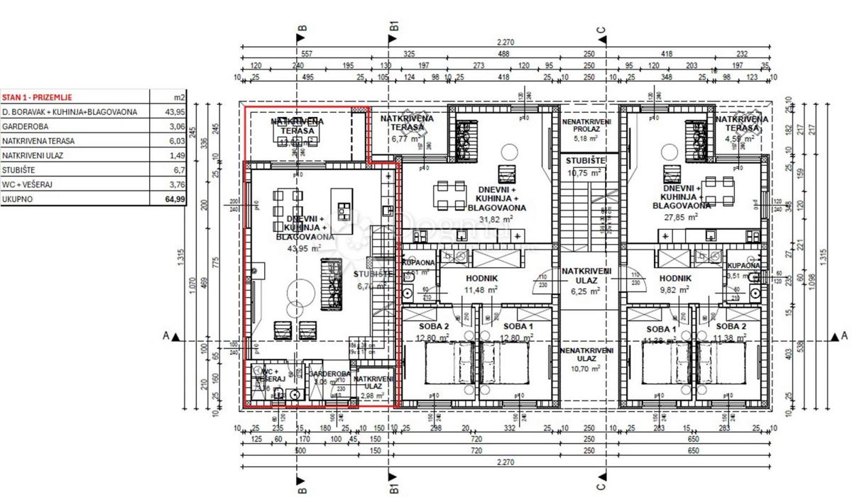 Stanovanje Poreč, 77m2