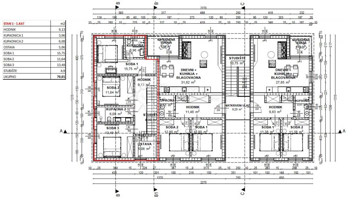 Stanovanje Poreč, 77m2