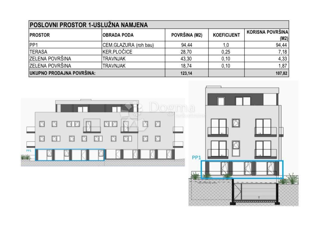 Poslovni prostor Mejaši, Split, 107,82m2